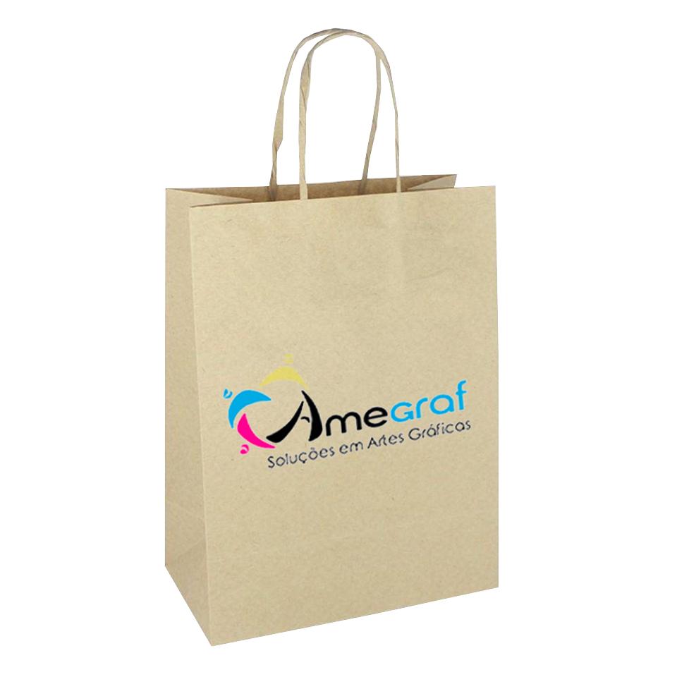 Sacola de Papel Kraft Personalizada - 1138